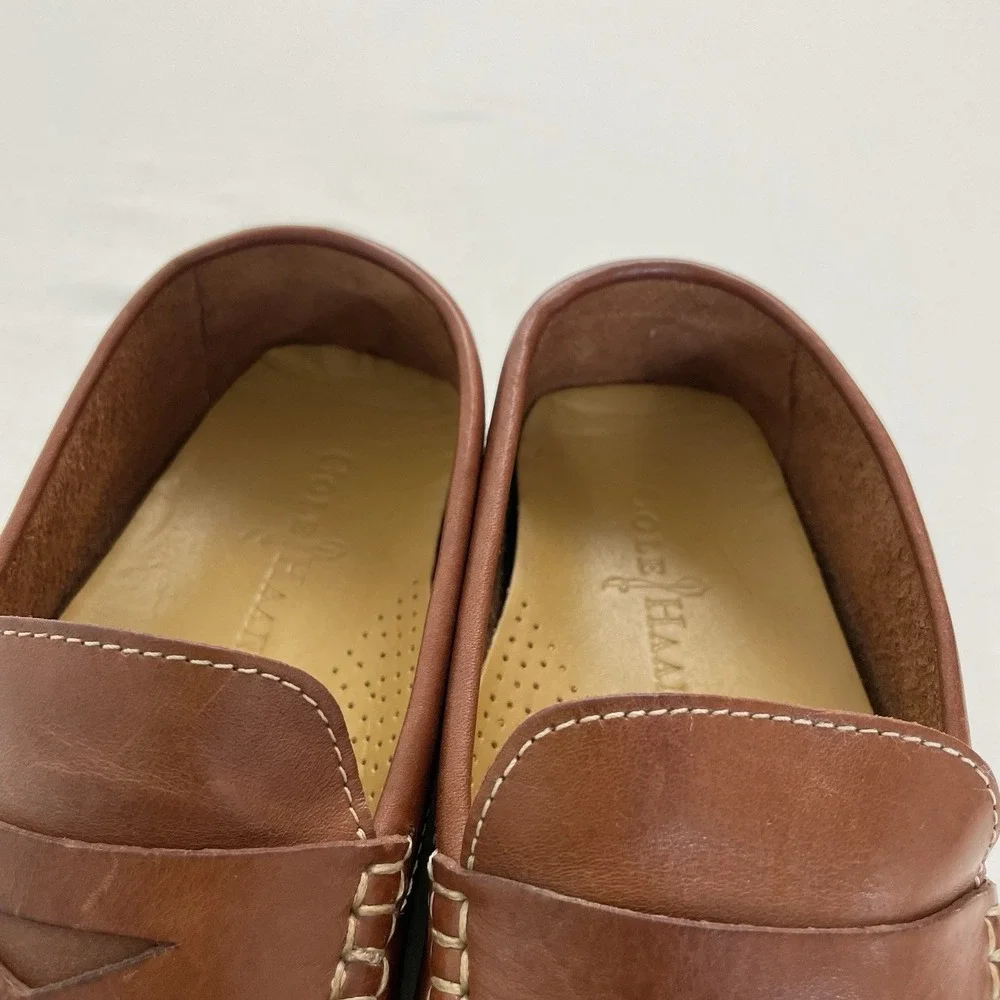 Cole Haan Men's Size 9 M Brown Loafer Leather Driving Shoes CO4534 Cushioned